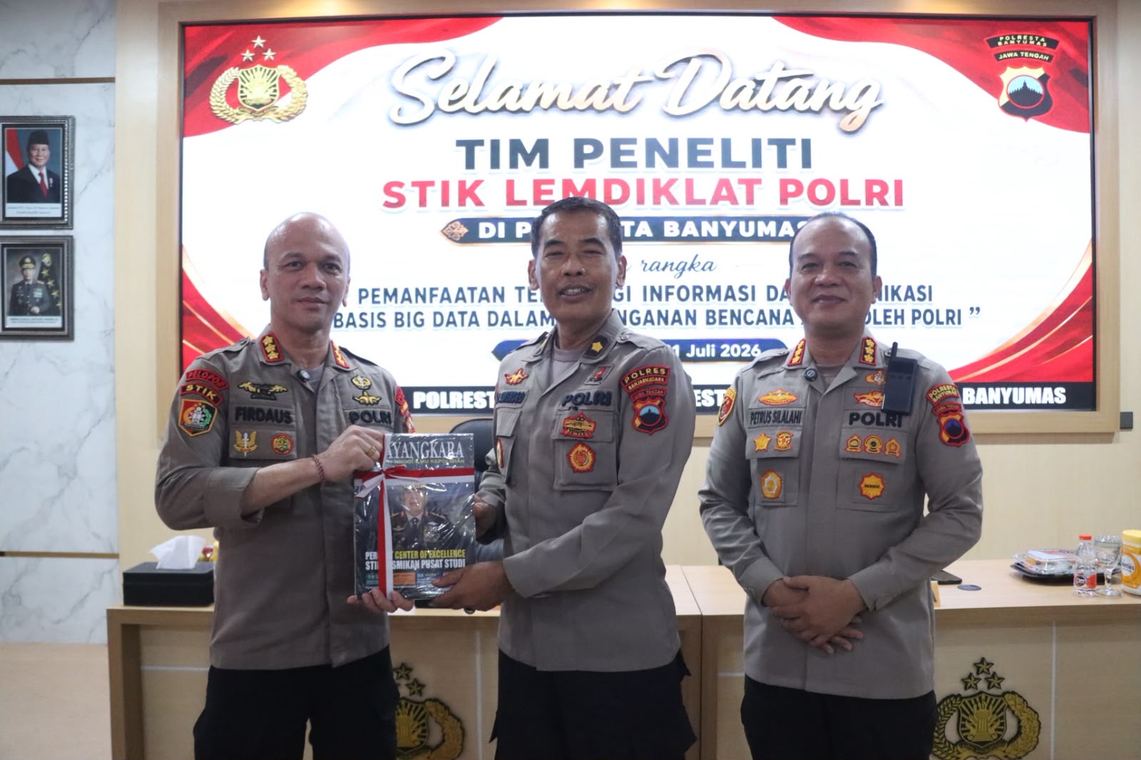 Di Polresta Banyumas, STIK Lemdiklat Polri Lakukan Penelitian Optimalisasi Big Data untuk Penanganan Bencana