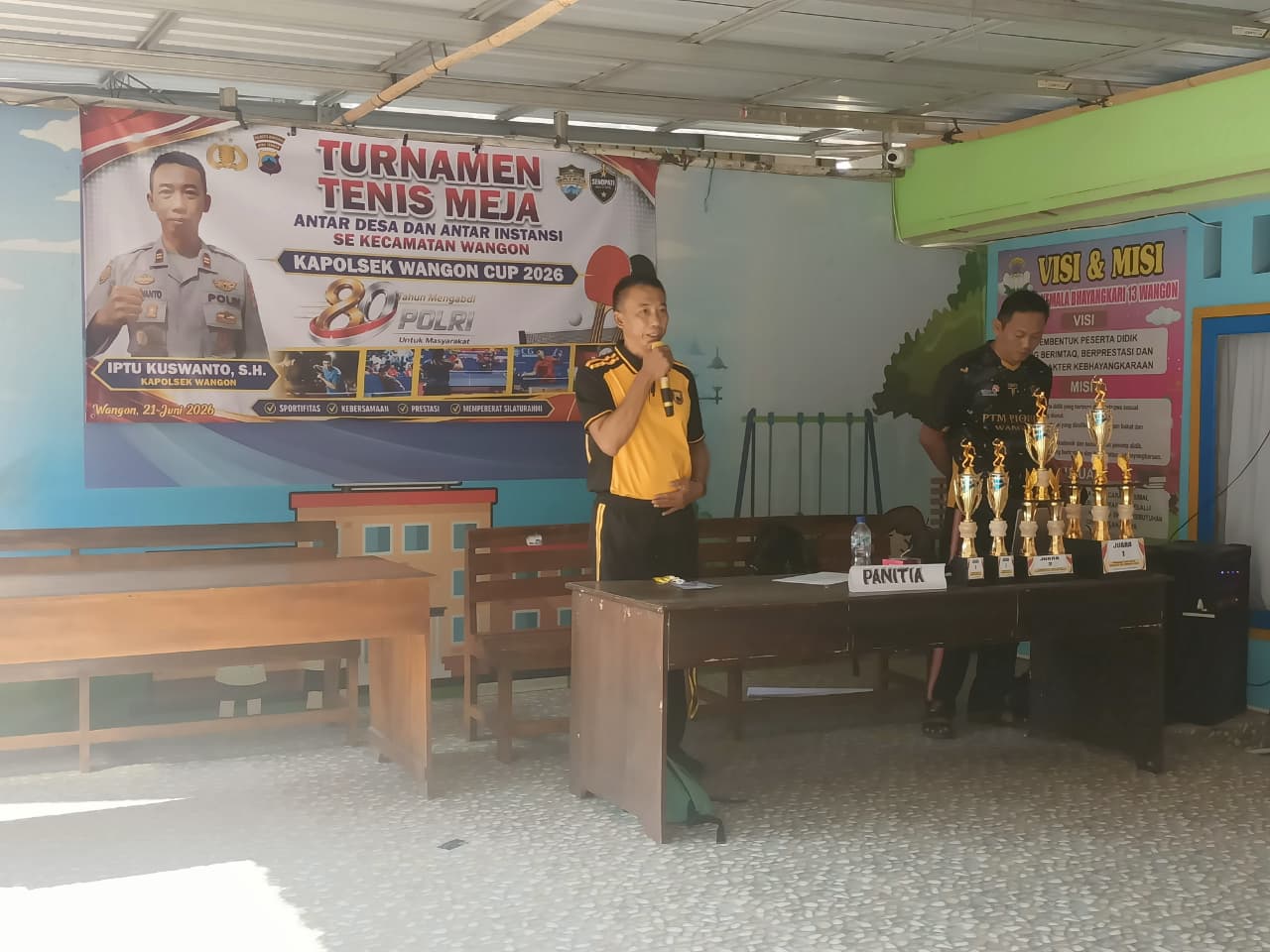Tak Disangka, Turnamen Tenis Meja HUT Bhayangkara di Wangon Banyumas Ini Jadi Penguat Kekompakan