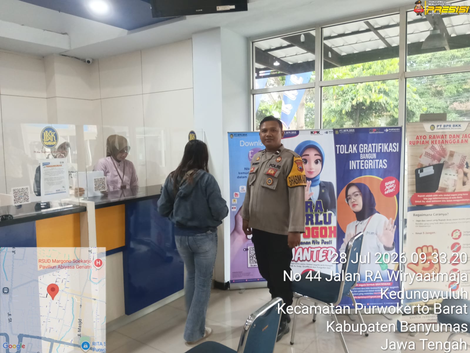 Polsek Purwokerto Barat Ingatkan Nasabah Bank Tingkatkan Kewaspadaan Saat Bertransaksi