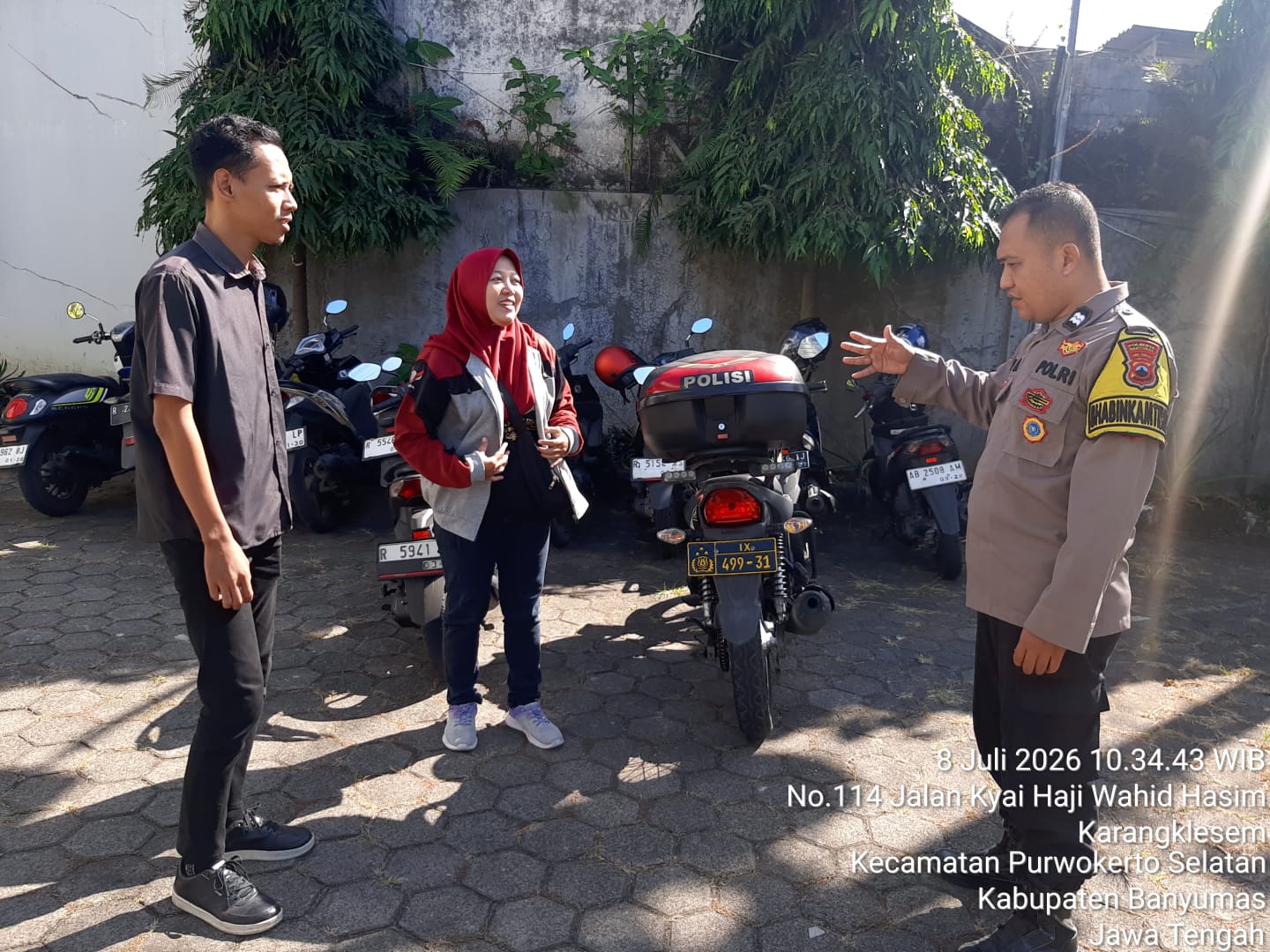 Waspada Curanmor, Bhabinkamtibmas Purwokerto Selatan Gencarkan Binluh ke Warga