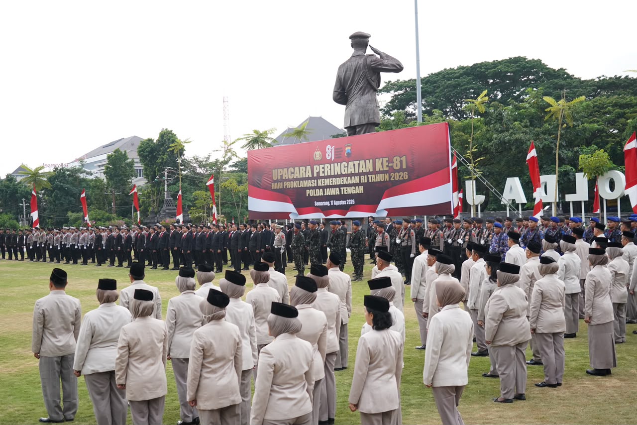 Polda Jateng Gelar Upacara Hari Ulang Tahun ke-81 Kemerdekaan R.I, Perkuat Semangat Pengabdian kepada Masyarakat