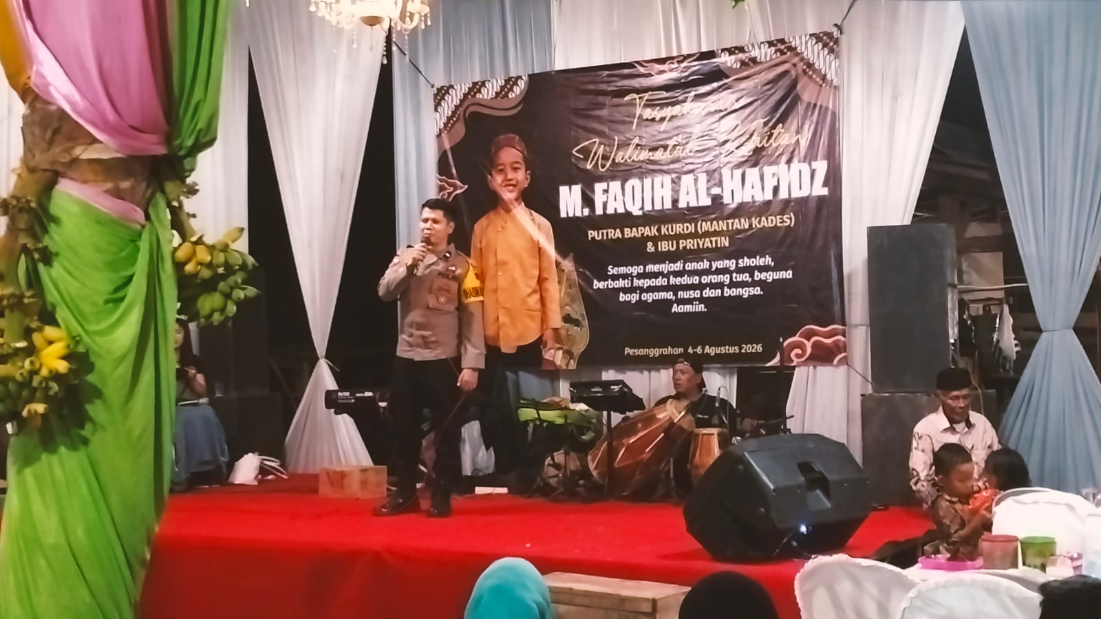 Jaga Kondusivitas Hajatan Warga, Polsek Purwojati Polresta Banyumas Lakukan Pengamanan Hiburan Organ Tunggal