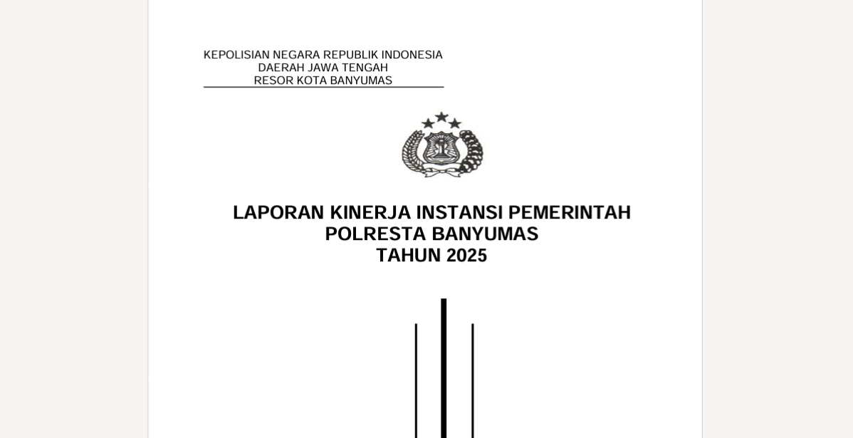 LKIP POLRESTA BANYUMAS TAHUN 2025