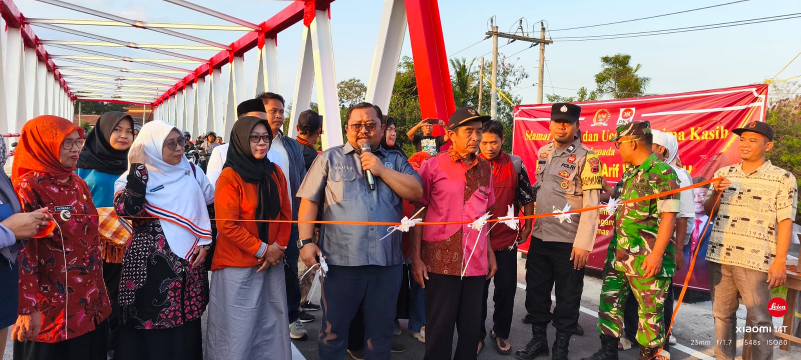 Polsek Patikraja Banyumas Lakukan Pengamanan Peresmian Jembatan Sidabowa-Karanganyar, Pastikan Kegiatan Berjalan Lancar