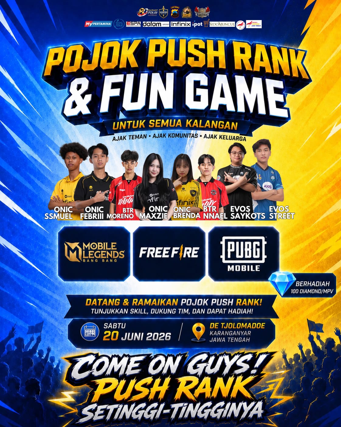 Area Interaktif Turnamen E-Sport Kapolda Jateng Cup 2026 Sediakan Event Mabar dan Push Rank Berhadiah Menarik Bagi Pengunjung