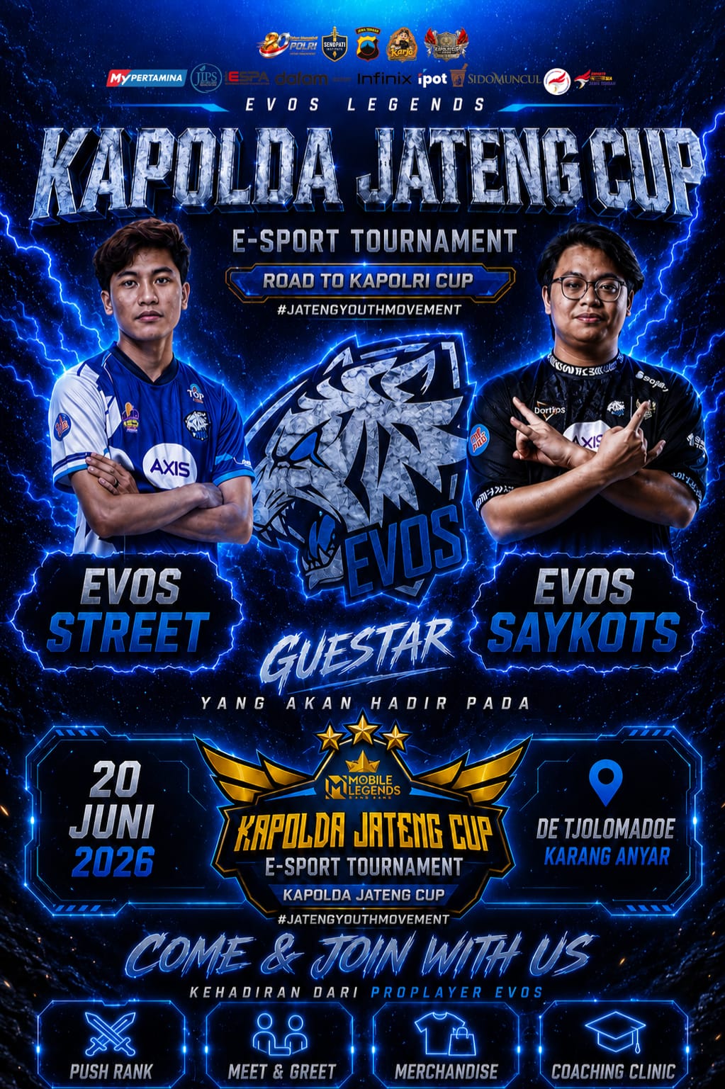Kapolda Cup 2026 di De Tjolomadoe Hadirkan Sesi Meet & Greet Pro Player dan Influencer E-Sport; Event Spektakuler, Siap Manjakan Pengunjung Secara Gratis ​
