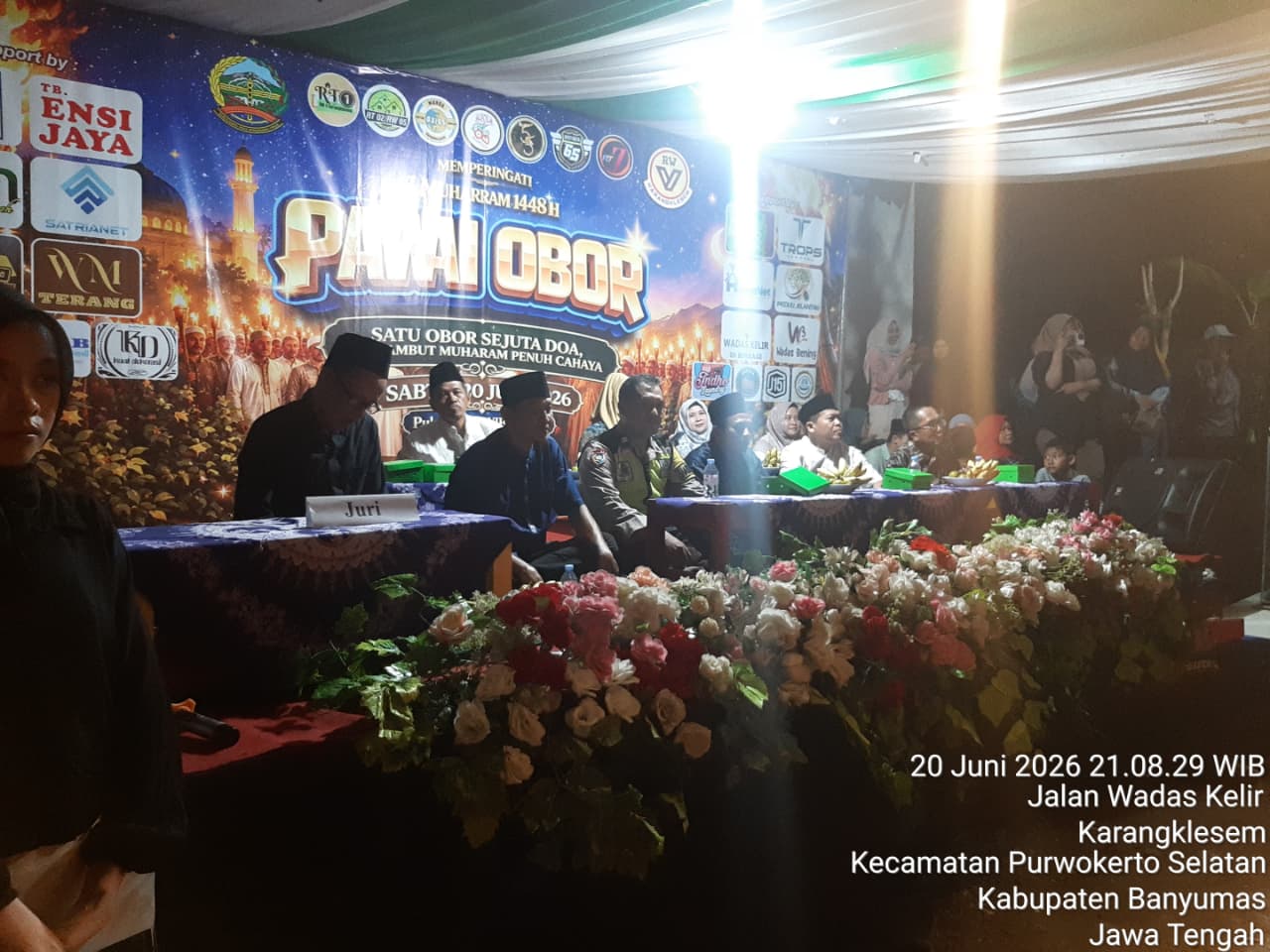 Polsek Purwokerto Selatan Banyumas Amankan Pawai Obor, Tahun Baru Hijriyah Disambut Meriah